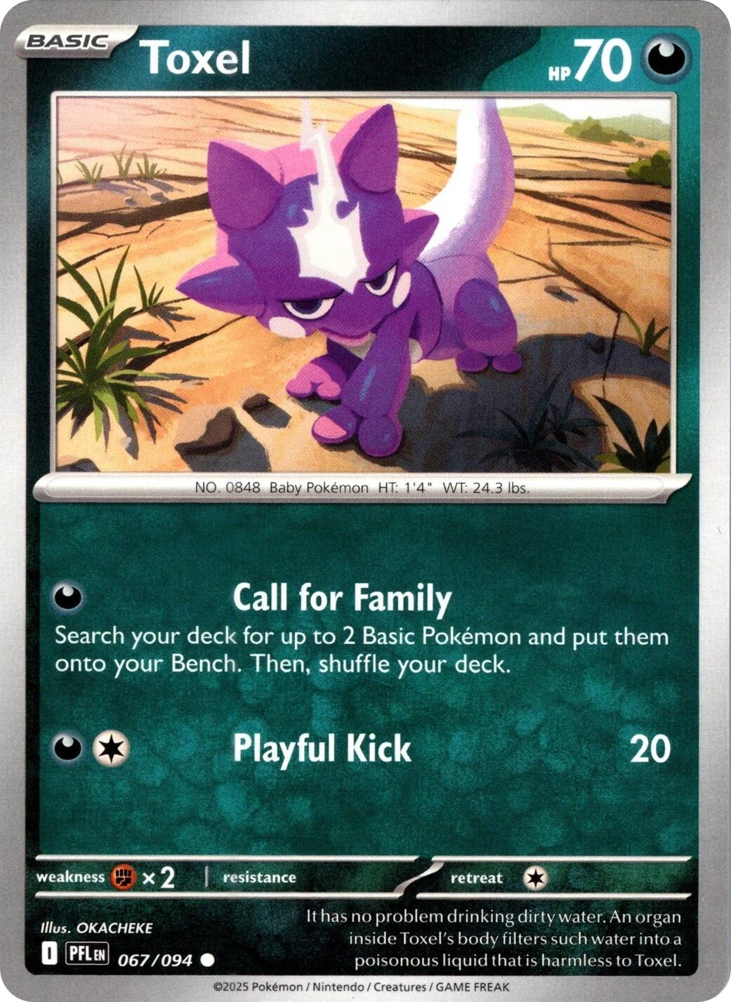 Toxel (067/094) (Reverse Holo) [Mega Evolution: Phantasmal Flames] | Exor Games Summserside