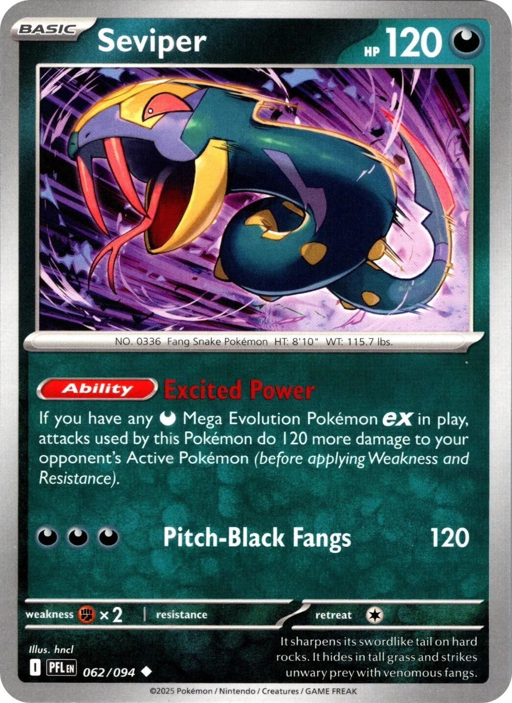 Seviper (062/094) [Mega Evolution: Phantasmal Flames] | Exor Games Summserside
