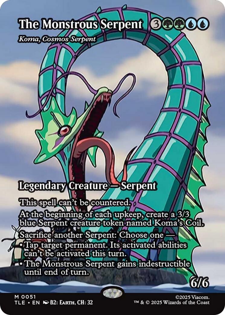 The Monstrous Serpent - Koma, Cosmos Serpent (Borderless) [Avatar: The Last Airbender: Eternal-Legal] | Exor Games Summserside