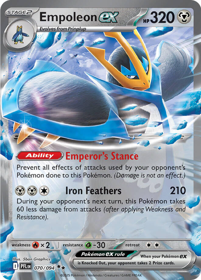 Empoleon ex (070/094) [Mega Evolution: Phantasmal Flames] | Exor Games Summserside