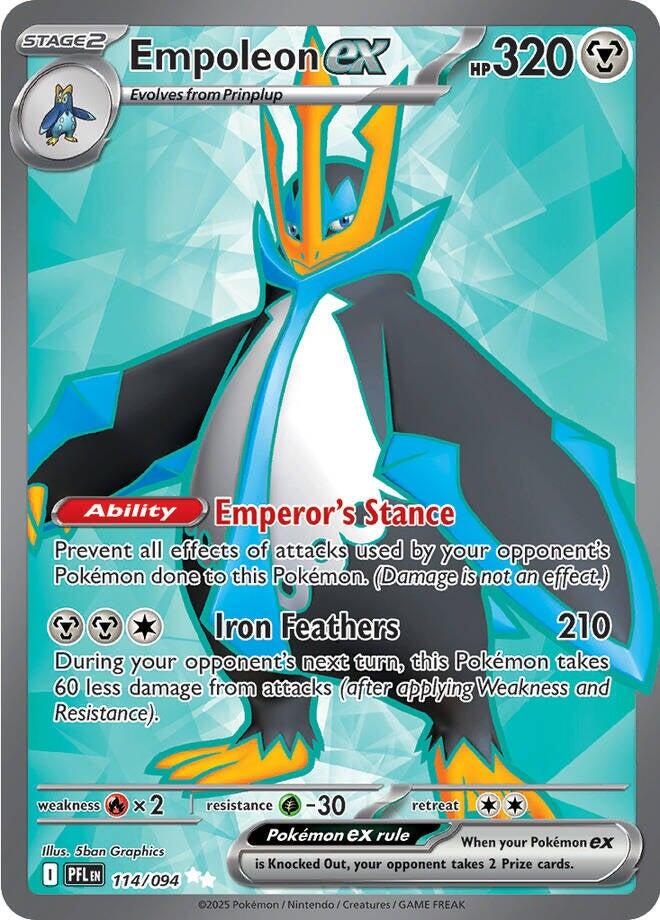 Empoleon ex (114/094) [Mega Evolution: Phantasmal Flames] | Exor Games Summserside