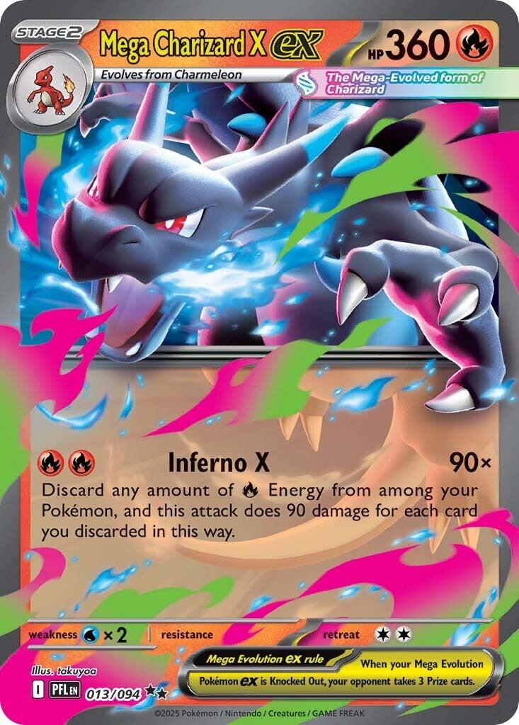Mega Charizard X ex (013/094) [Mega Evolution: Phantasmal Flames] | Exor Games Summserside