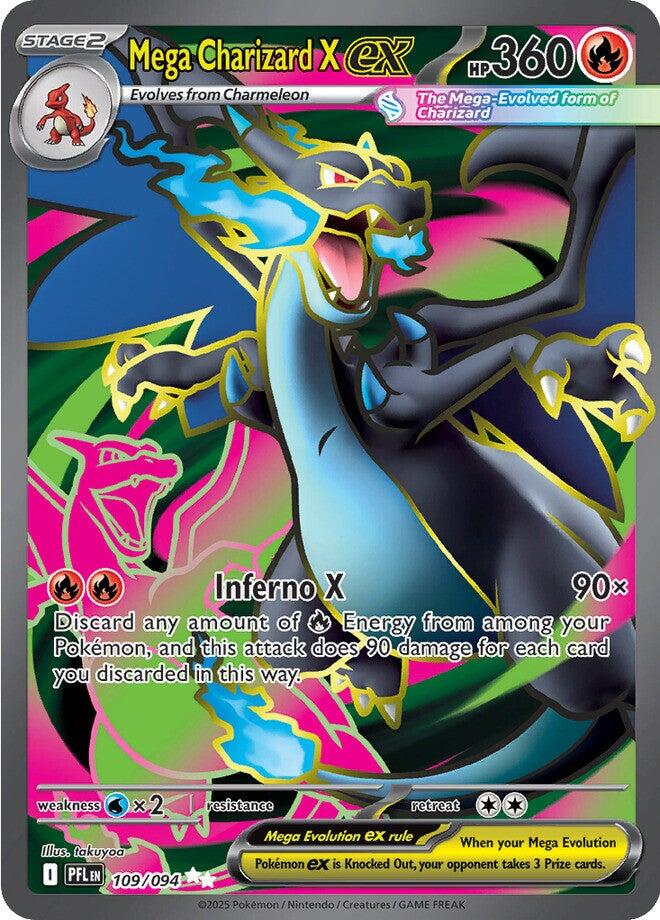 Mega Charizard X ex (109/094) [Mega Evolution: Phantasmal Flames] | Exor Games Summserside