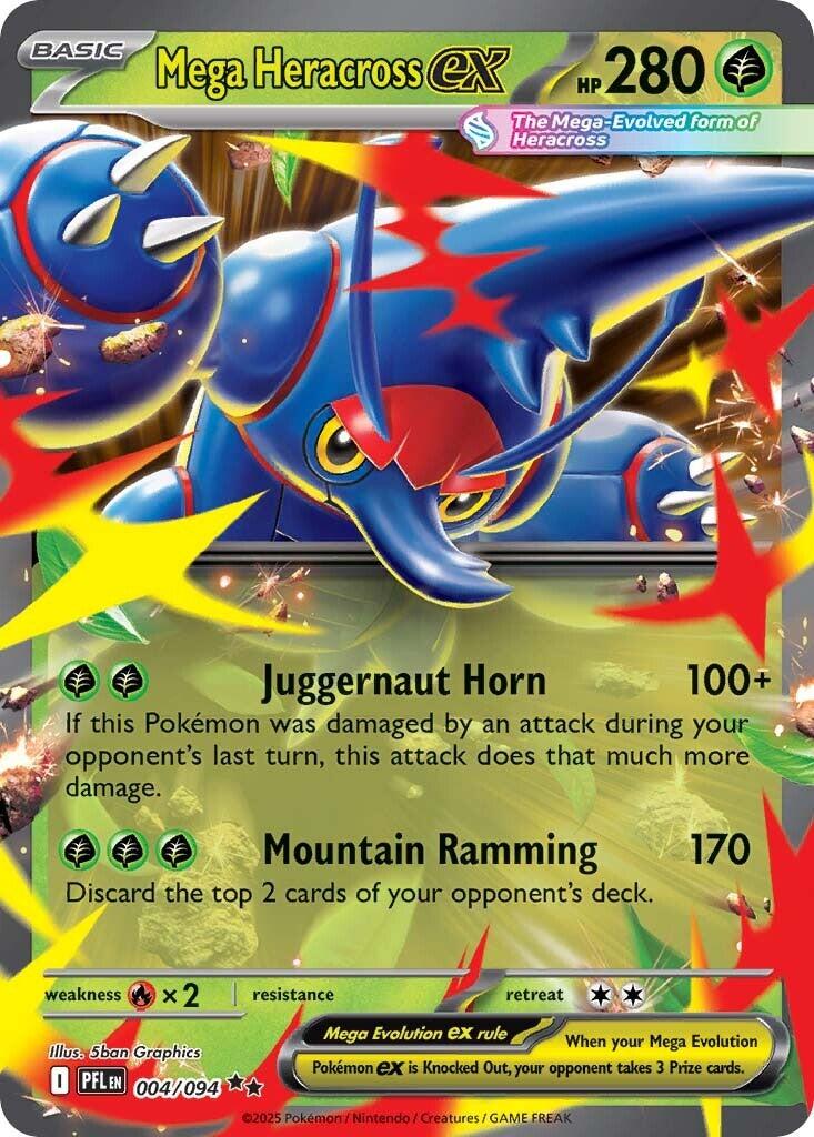Mega Heracross ex (004/094) [Mega Evolution: Phantasmal Flames] | Exor Games Summserside