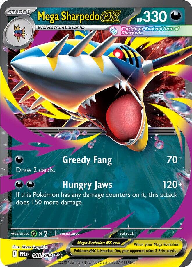 Mega Sharpedo ex (061/094) [Mega Evolution: Phantasmal Flames] | Exor Games Summserside