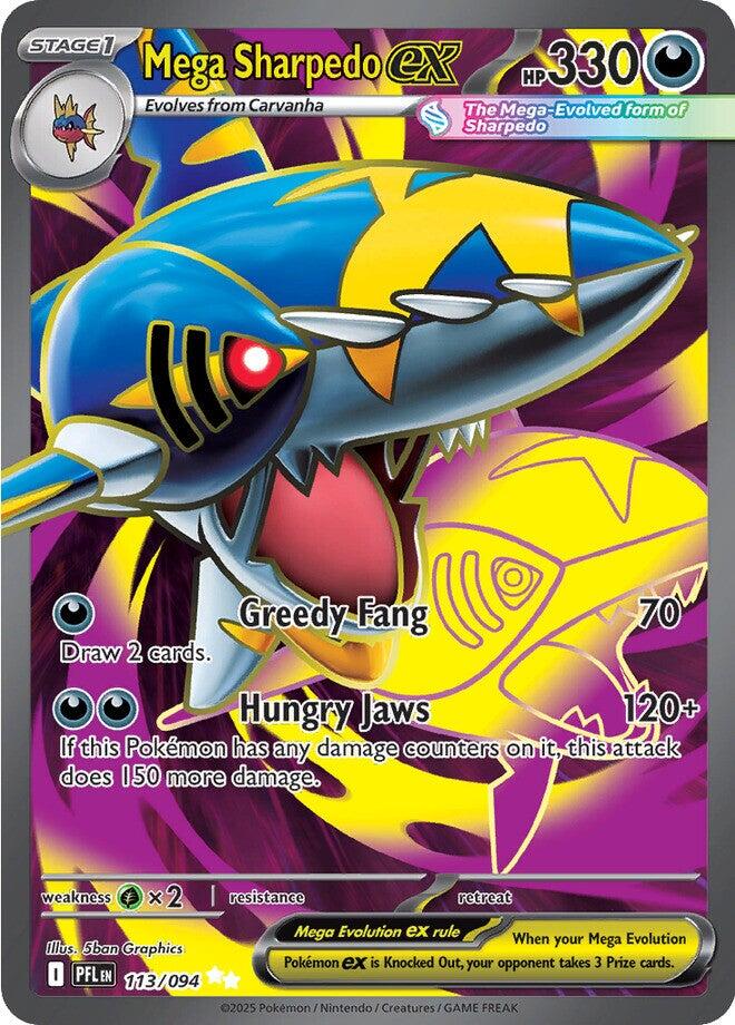Mega Sharpedo ex (113/094) [Mega Evolution: Phantasmal Flames] | Exor Games Summserside