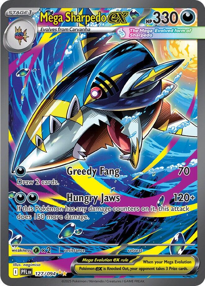 Mega Sharpedo ex (127/094) [Mega Evolution: Phantasmal Flames] | Exor Games Summserside