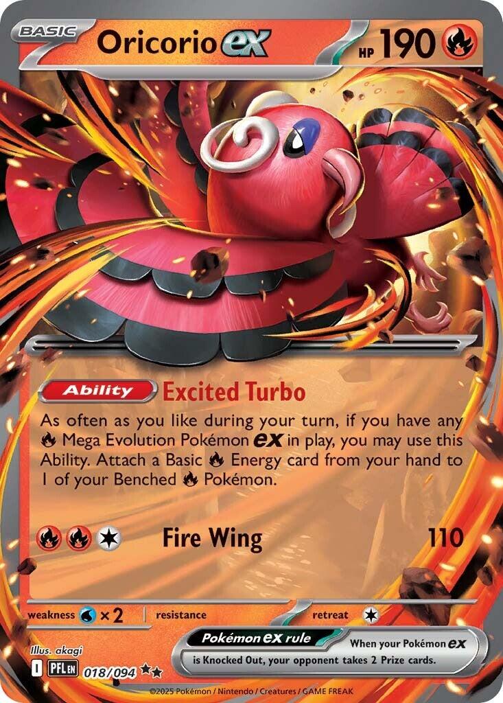 Oricorio ex (018/094) [Mega Evolution: Phantasmal Flames] | Exor Games Summserside