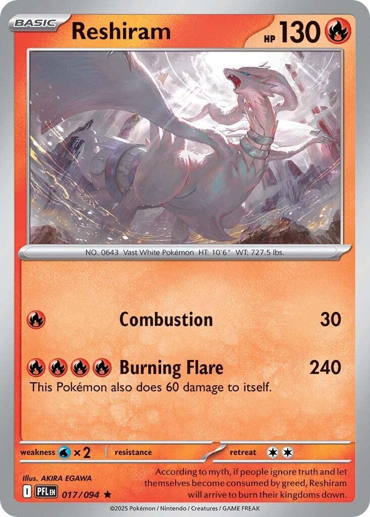Reshiram (017/094) [Mega Evolution: Phantasmal Flames] | Exor Games Summserside