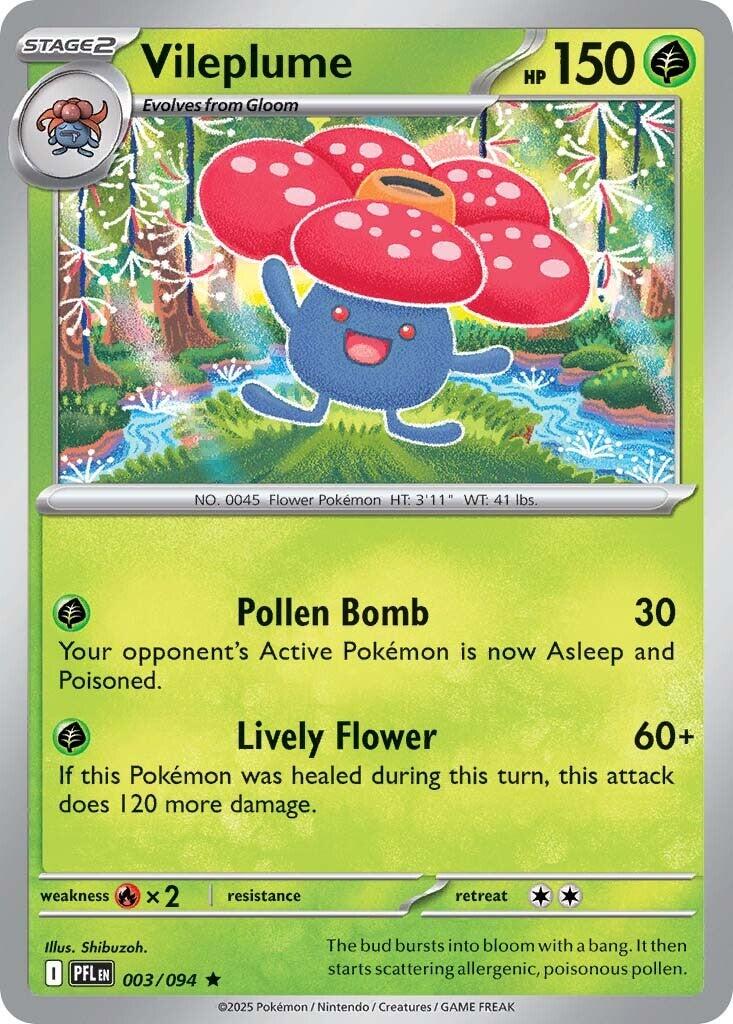 Vileplume (003/094) [Mega Evolution: Phantasmal Flames] | Exor Games Summserside