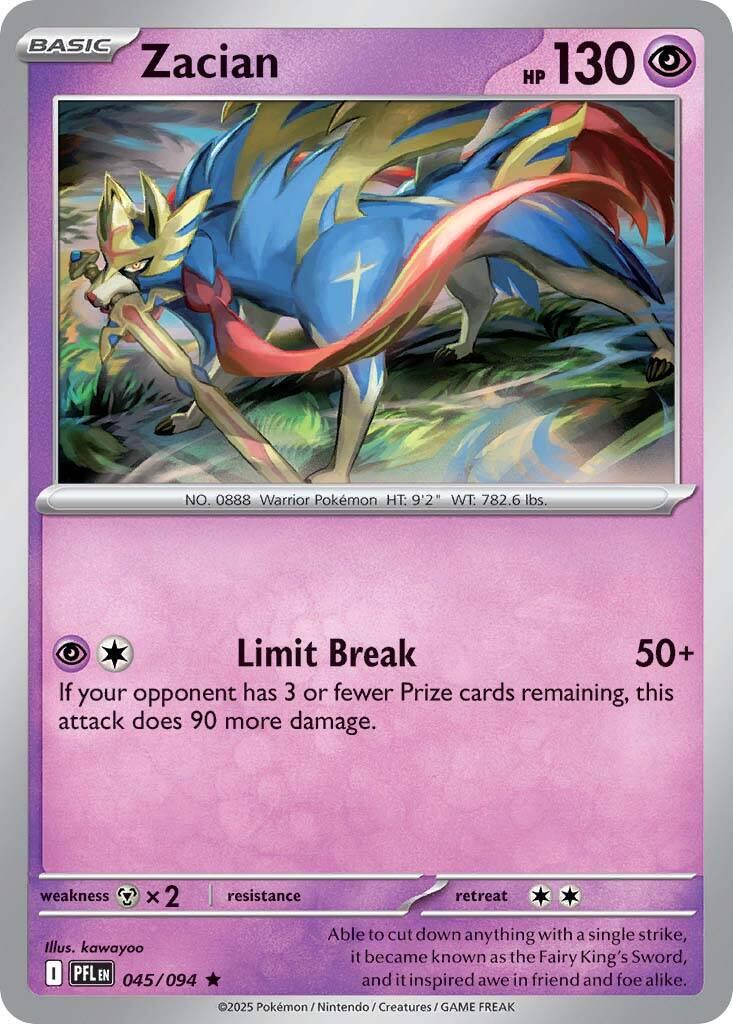 Zacian (045/094) [Mega Evolution: Phantasmal Flames] | Exor Games Summserside
