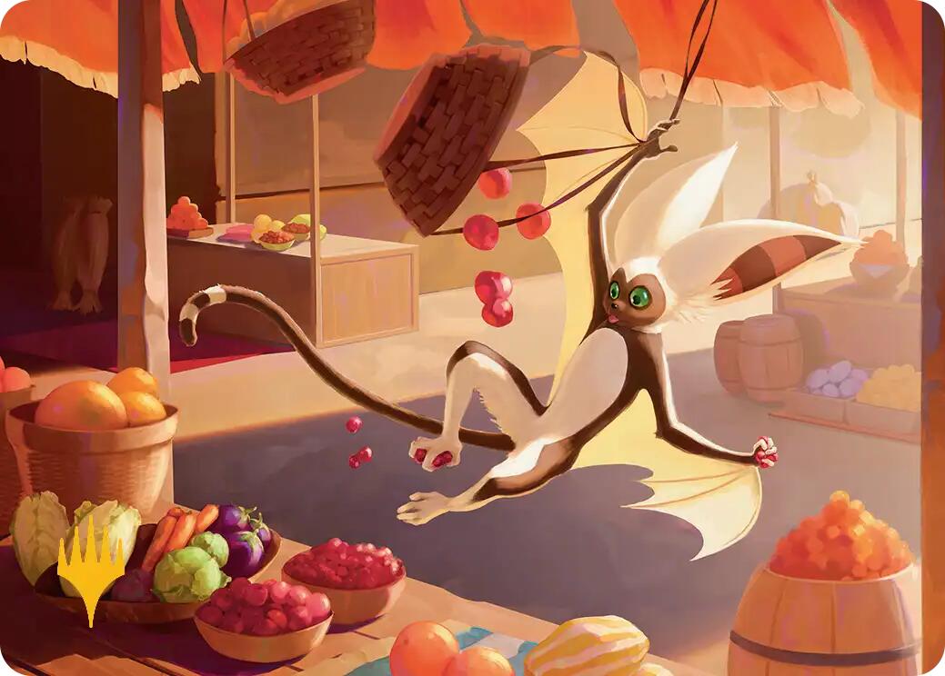 Momo, Playful Pet Art Card (Gold-Stamped Planeswalker Symbol) [Avatar: The Last Airbender Art Series] | Exor Games Summserside