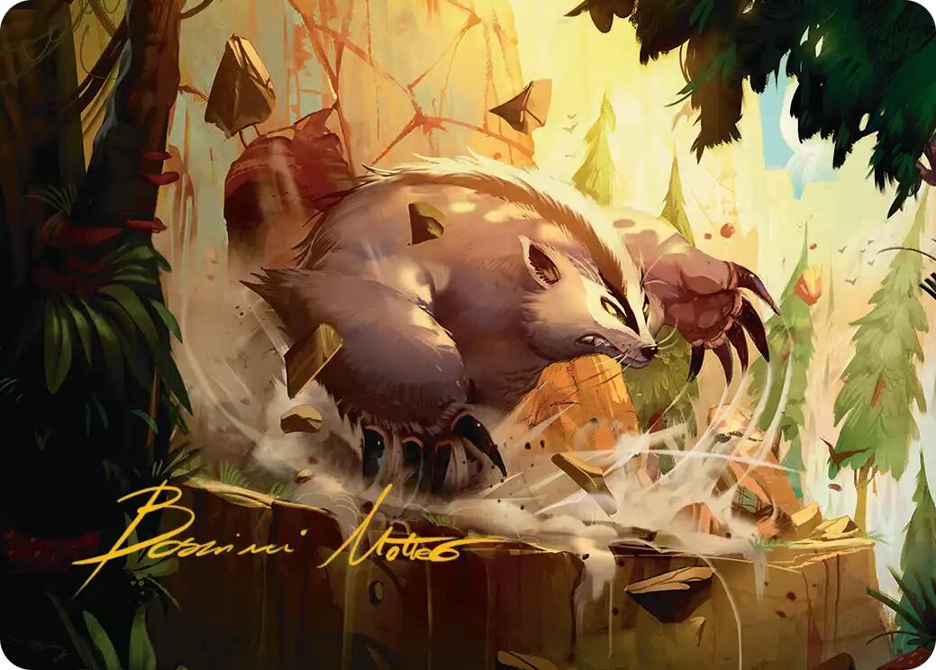 Badgermole Art Card (Gold-Stamped Signature) [Avatar: The Last Airbender Art Series] | Exor Games Summserside