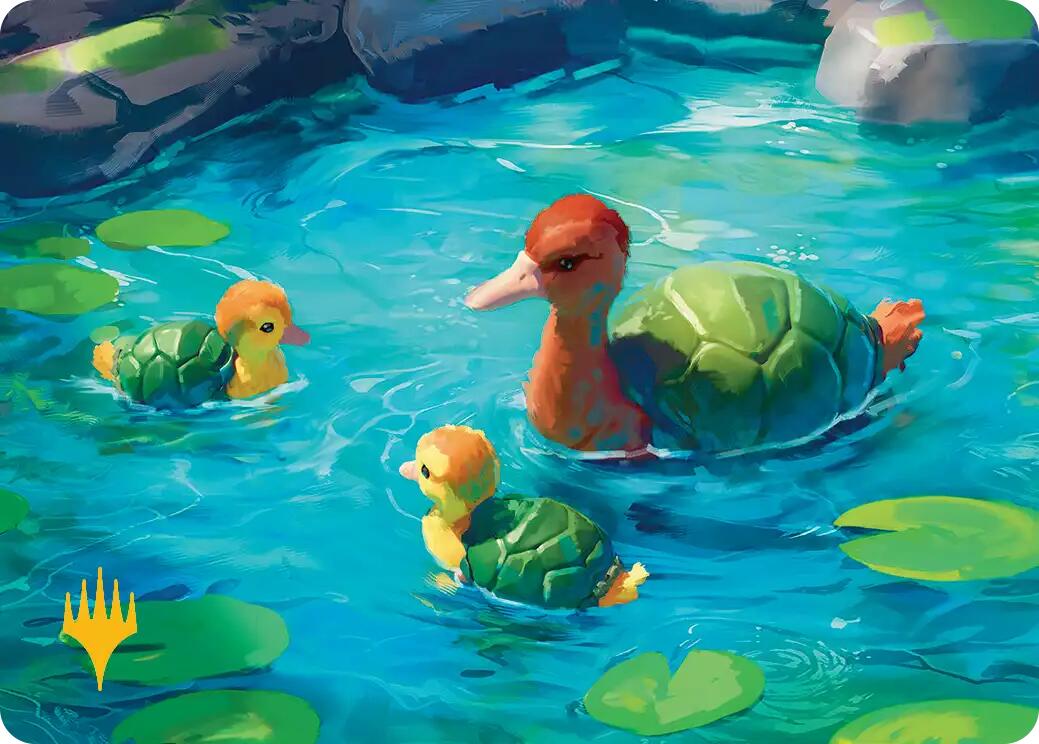 Turtle-Duck Art Card (Gold-Stamped Planeswalker Symbol) [Avatar: The Last Airbender Art Series] | Exor Games Summserside