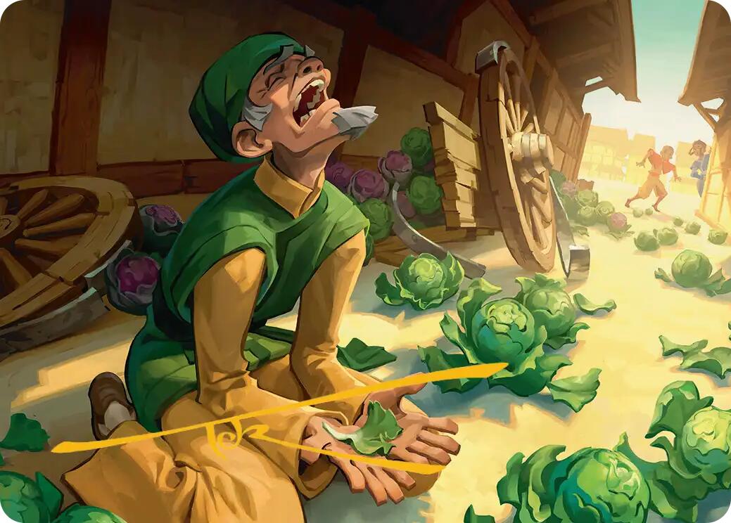 Unlucky Cabbage Merchant Art Card (Gold-Stamped Signature) [Avatar: The Last Airbender Art Series] | Exor Games Summserside