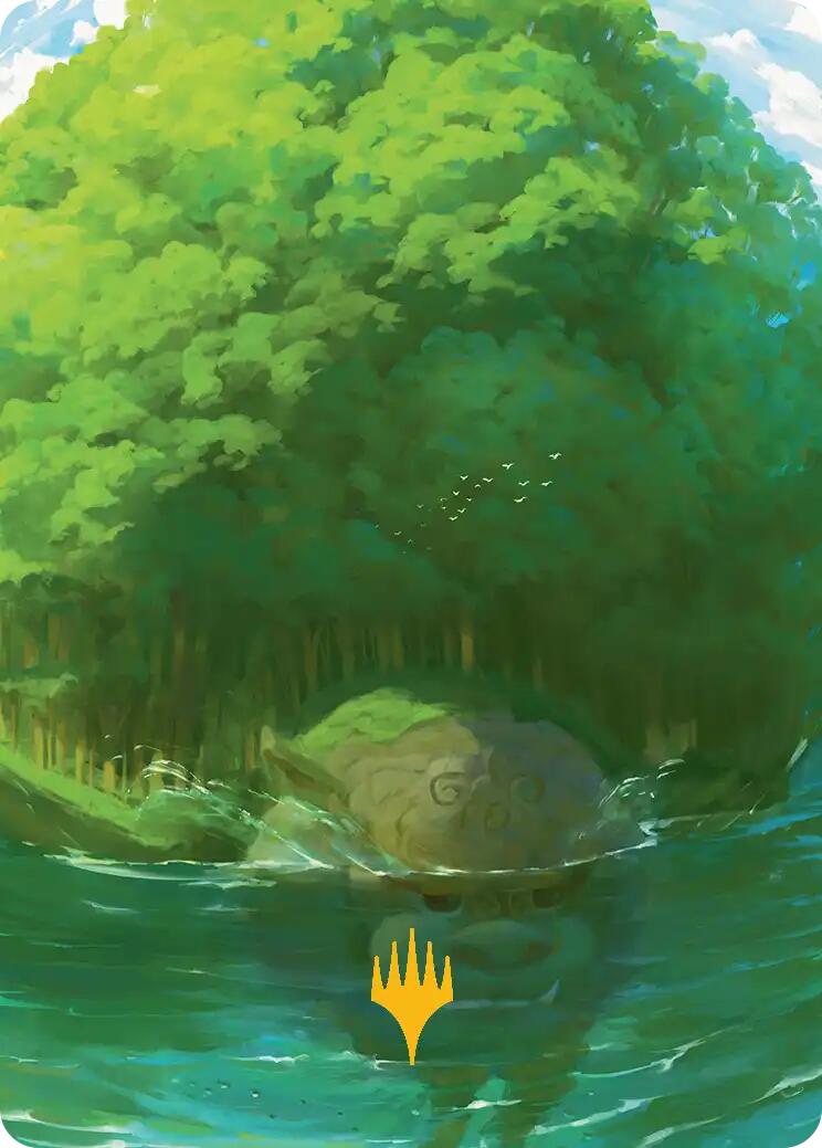 Forest Art Card (Gold-Stamped Planeswalker Symbol) [Avatar: The Last Airbender Art Series] | Exor Games Summserside