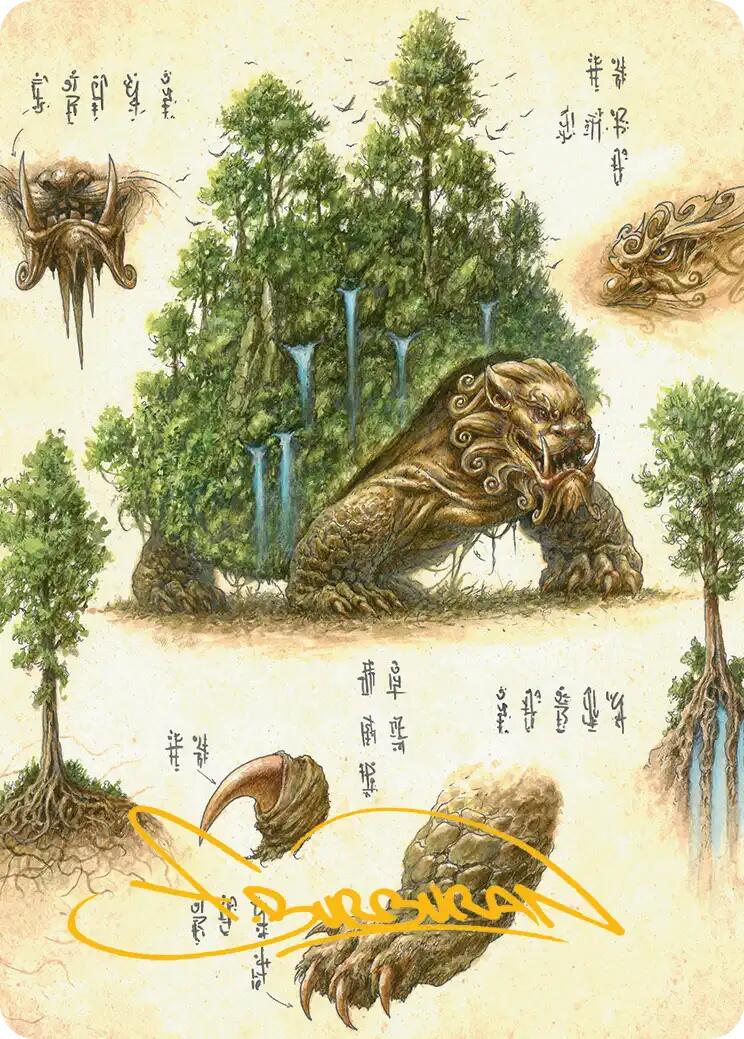 The Lion-Turtle Art Card (Gold-Stamped Signature) [Avatar: The Last Airbender Art Series] | Exor Games Summserside