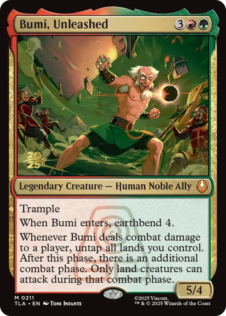 Bumi, Unleashed [Avatar: The Last Airbender Prerelease Cards] | Exor Games Summserside