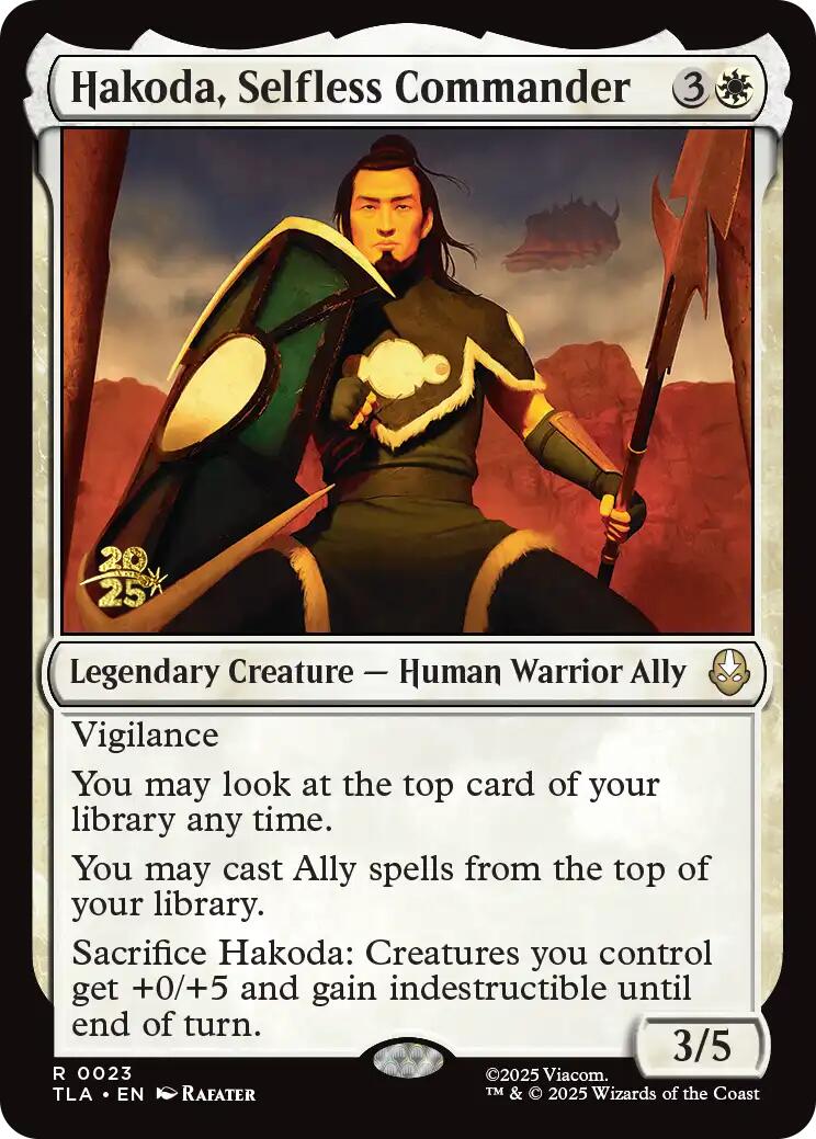 Hakoda, Selfless Commander [Avatar: The Last Airbender Prerelease Cards] | Exor Games Summserside