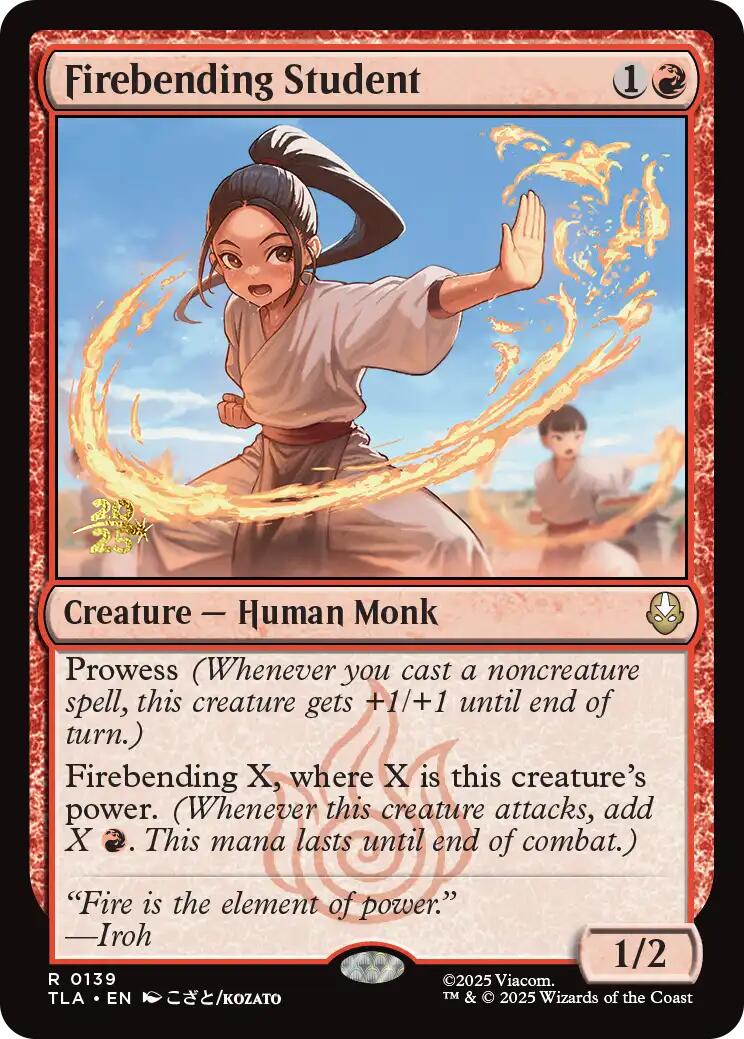 Firebending Student [Avatar: The Last Airbender Prerelease Cards] | Exor Games Summserside