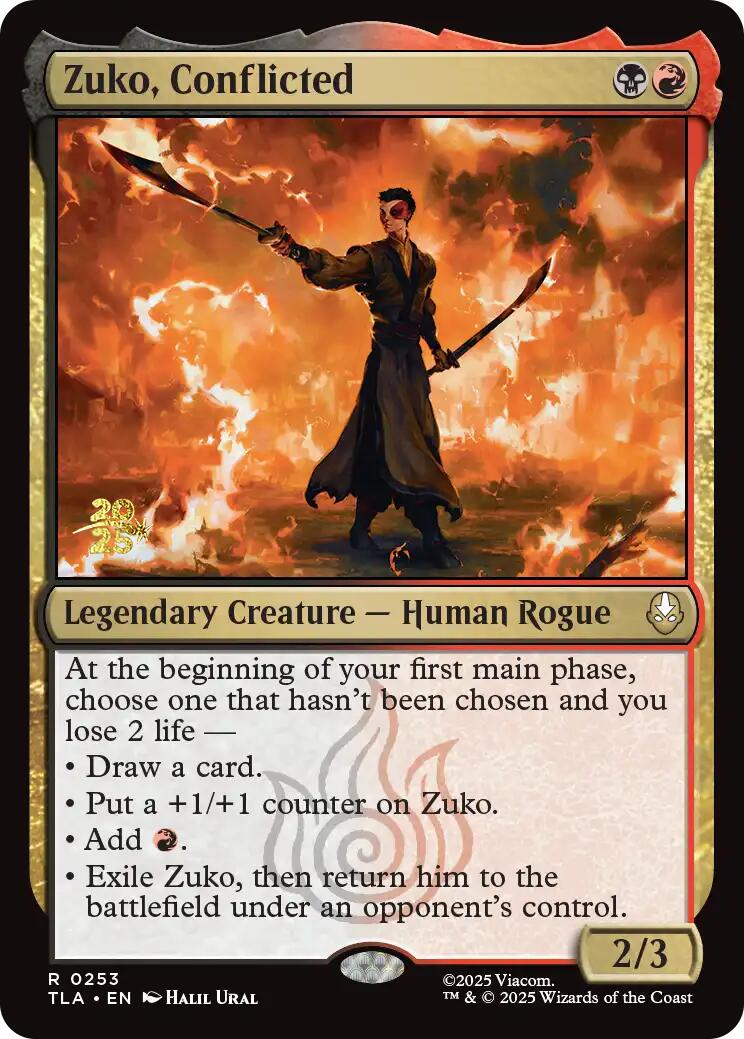 Zuko, Conflicted [Avatar: The Last Airbender Prerelease Cards] | Exor Games Summserside