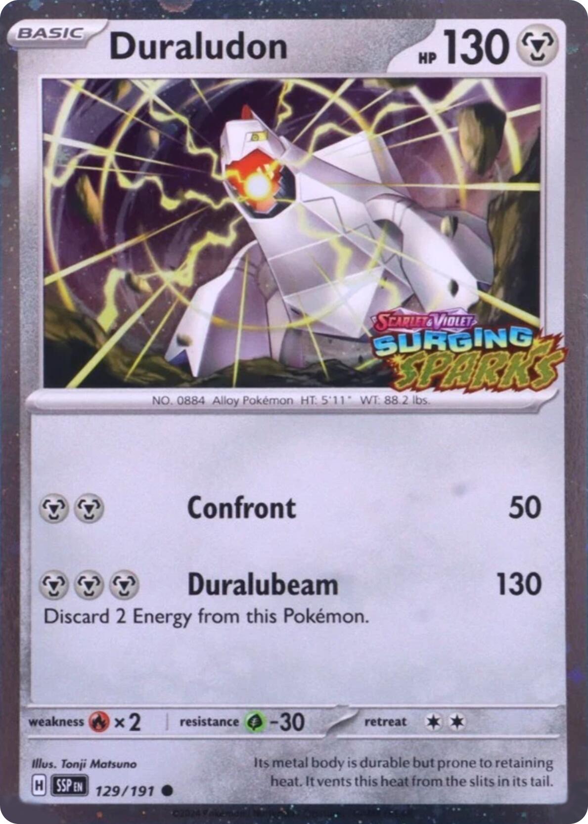 Duraludon (129/191) (Surging Sparks Stamp) [Scarlet & Violet: Surging Sparks] | Exor Games Summserside