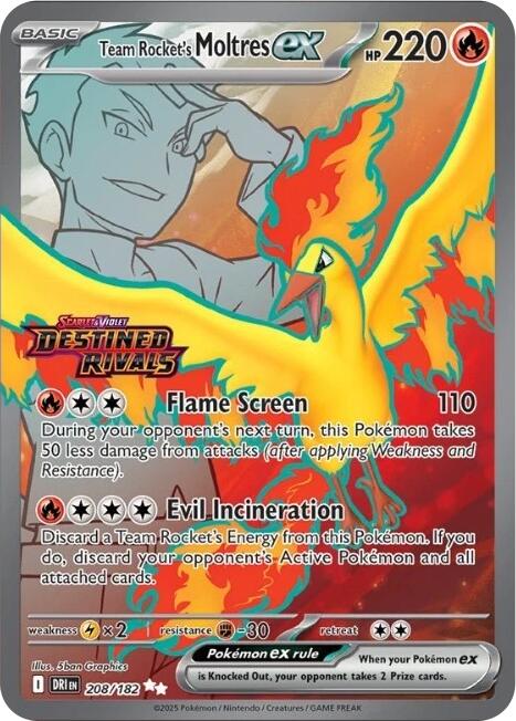 Team Rocket's Moltres ex (208/182) (Destined Rivals Stamp) [Miscellaneous Cards] | Exor Games Summserside