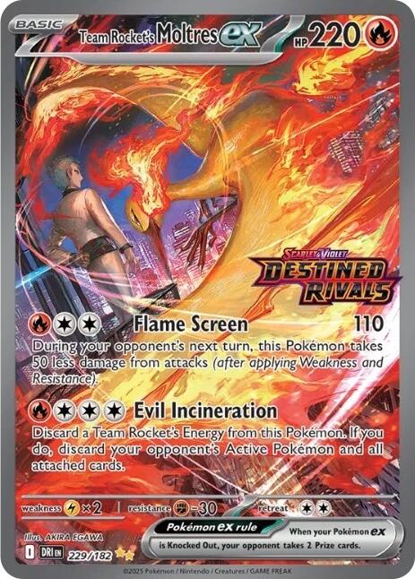 Team Rocket's Moltres ex (229/182) (Destined Rivals Stamp) [Miscellaneous Cards] | Exor Games Summserside