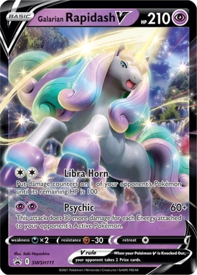 Galarian Rapidash V (SWSH111) (Jumbo Card) [Sword & Shield: Black Star Promos] | Exor Games Summserside