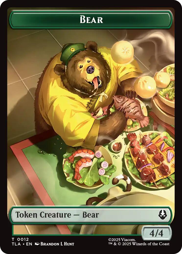 Bear // Food (0020) Double-Sided Token [Avatar: The Last Airbender Tokens] | Exor Games Summserside
