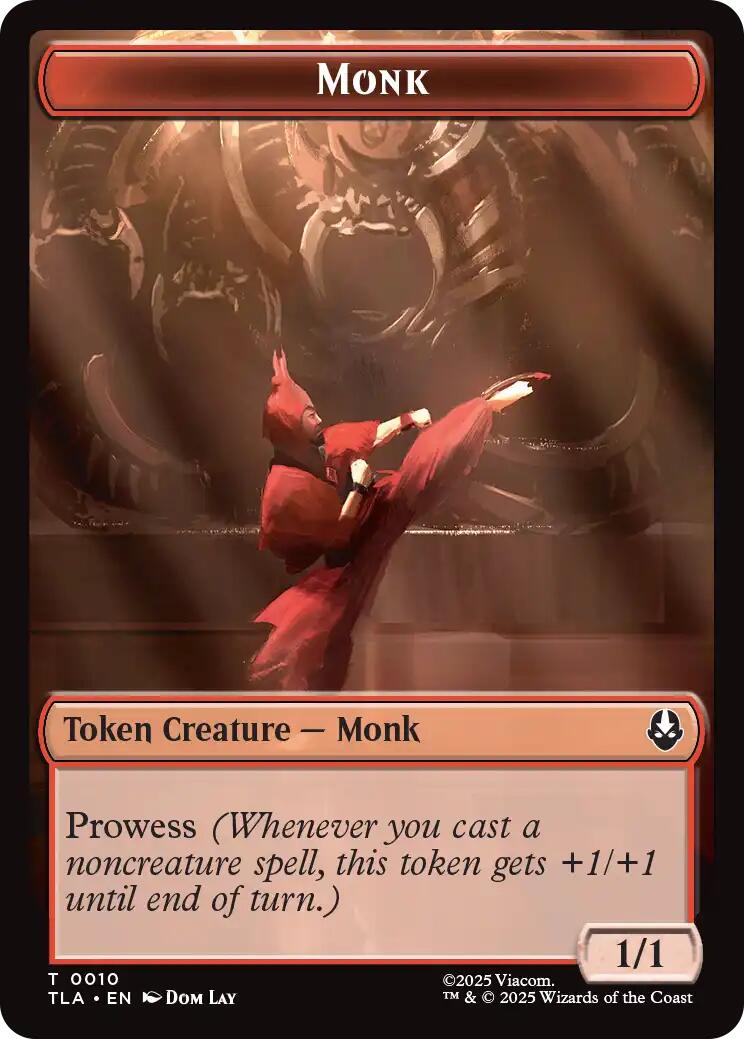 Monk // Food (0021) Double-Sided Token [Avatar: The Last Airbender Tokens] | Exor Games Summserside