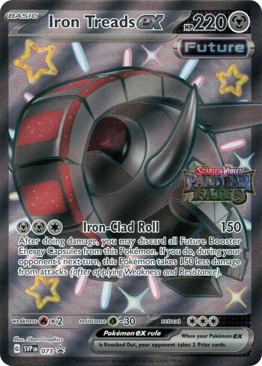 Iron Treads ex (073) (Paldean Fates Stamped) [Scarlet & Violet: Paldean Fates] | Exor Games Summserside