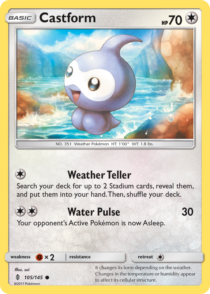 Castform (105/145) [Sun & Moon: Guardians Rising] | Exor Games Summserside