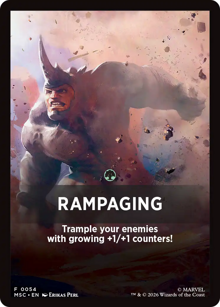 Rampaging Theme Card [Marvel Super Heroes Commander] | Exor Games Summserside