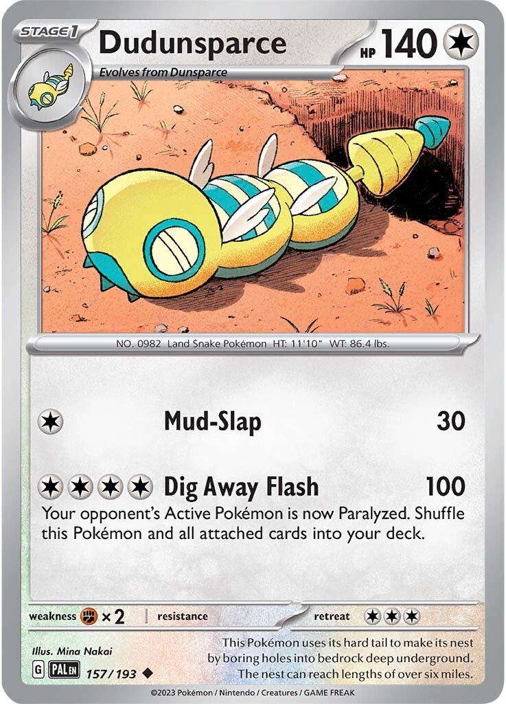 Dudunsparce (157/193) [Scarlet & Violet: Paldea Evolved] | Exor Games Summserside