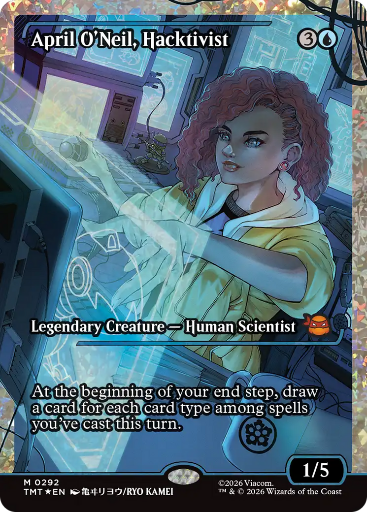 April O'Neil, Hacktivist (0292) (Showcase) (Fracture Foil) [Teenage Mutant Ninja Turtles] | Exor Games Summserside