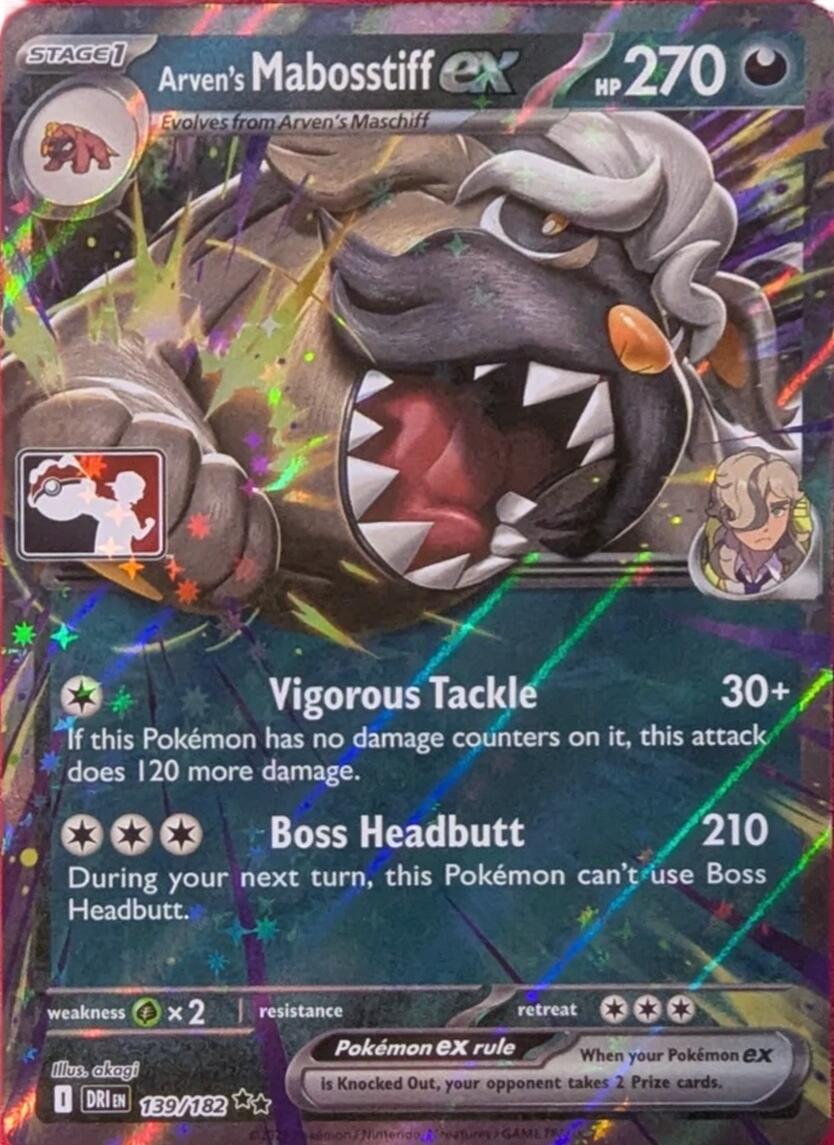 Arven's Mabosstiff ex (139/182) [Prize Pack Series Eight] | Exor Games Summserside