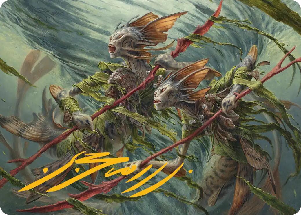 Champions of the Shoal Art Card (Gold-Stamped Signature) [Lorwyn Eclipsed Art Series] | Exor Games Summserside