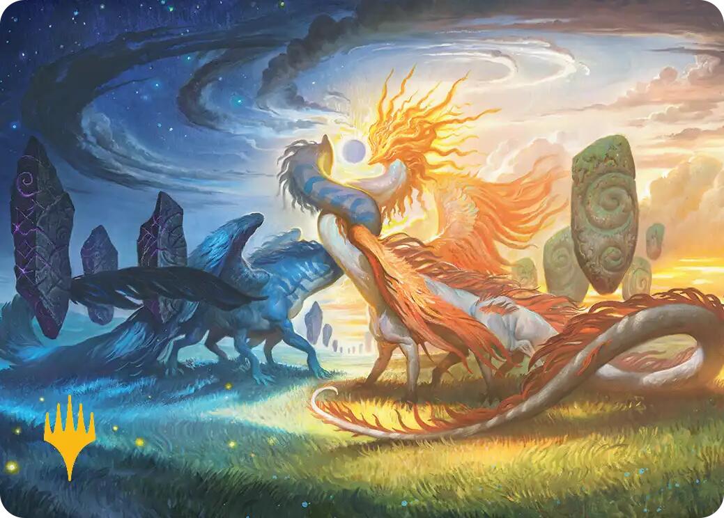 Celestial Reunion Art Card (19/54) (Gold-Stamped Planeswalker Symbol) [Lorwyn Eclipsed Art Series] | Exor Games Summserside