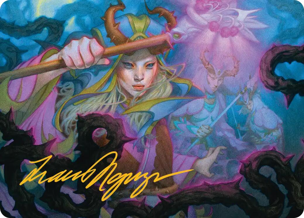 Stoic Grove-Guide Art Card (Gold-Stamped Signature) [Lorwyn Eclipsed Art Series] | Exor Games Summserside