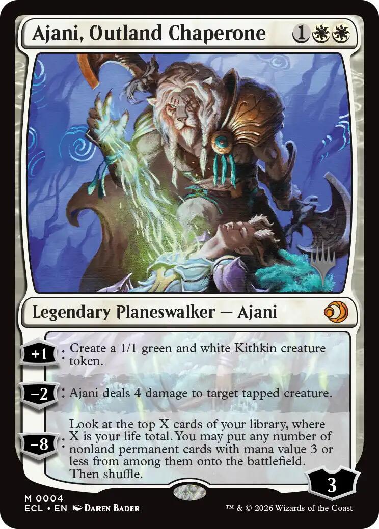 Ajani, Outland Chaperone [Lorwyn Eclipsed Promos] | Exor Games Summserside