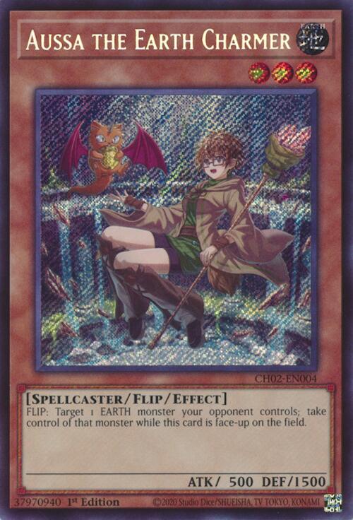 Aussa the Earth Charmer [CH02-EN004] Secret Rare | Exor Games Summserside
