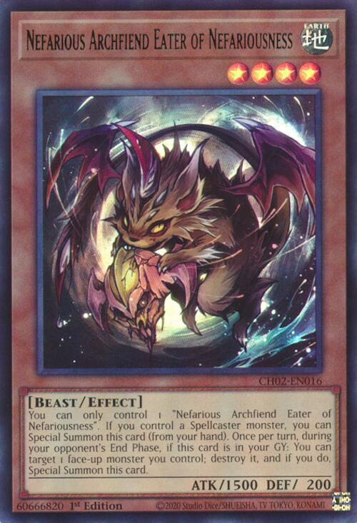 Nefarious Archfiend Eater of Nefariousness [CH02-EN016] Ultra Rare | Exor Games Summserside
