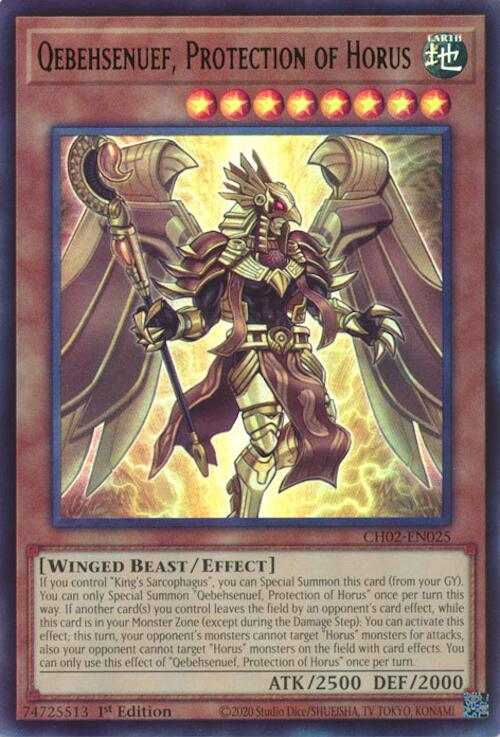Qebehsenuef, Protection of Horus [CH02-EN025] Ultra Rare | Exor Games Summserside