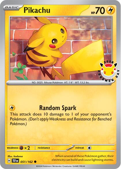 Pikachu (051/162) (Pokemon Day 2026) [Miscellaneous Cards] | Exor Games Summserside