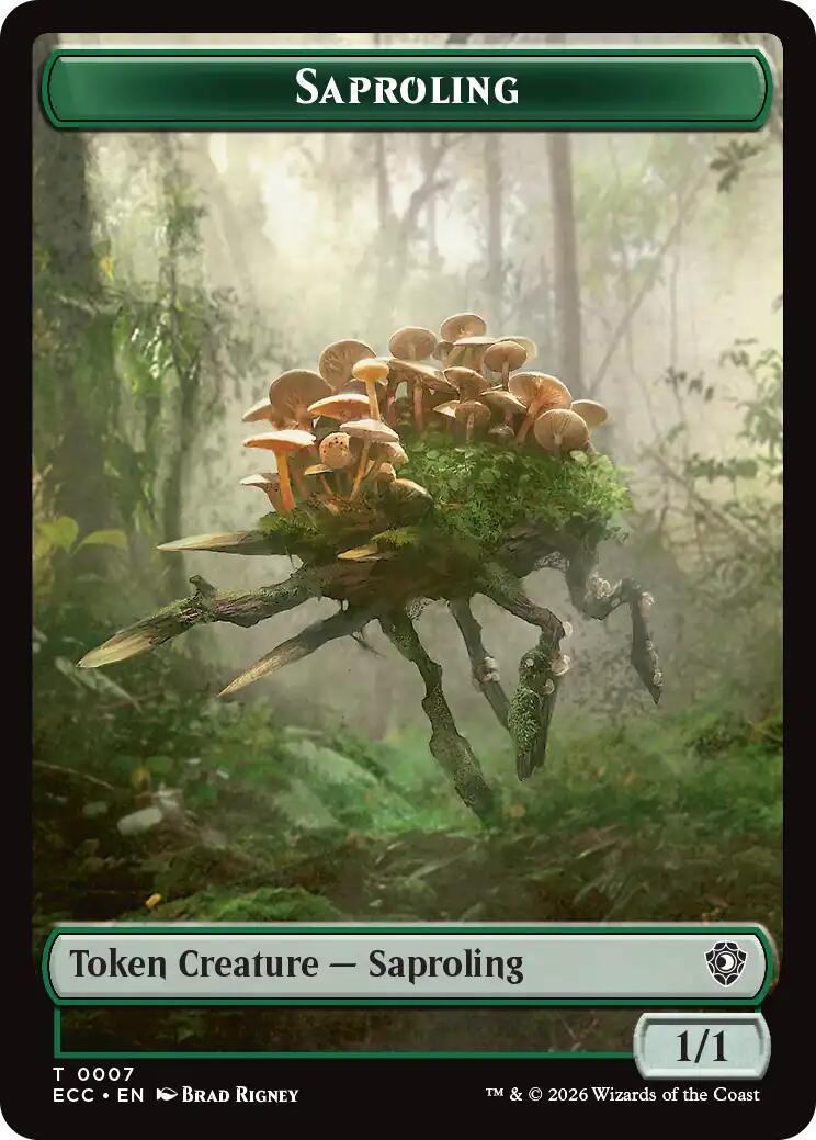 Saproling // The Monarch Double-Sided Token [Lorwyn Eclipsed Tokens] | Exor Games Summserside