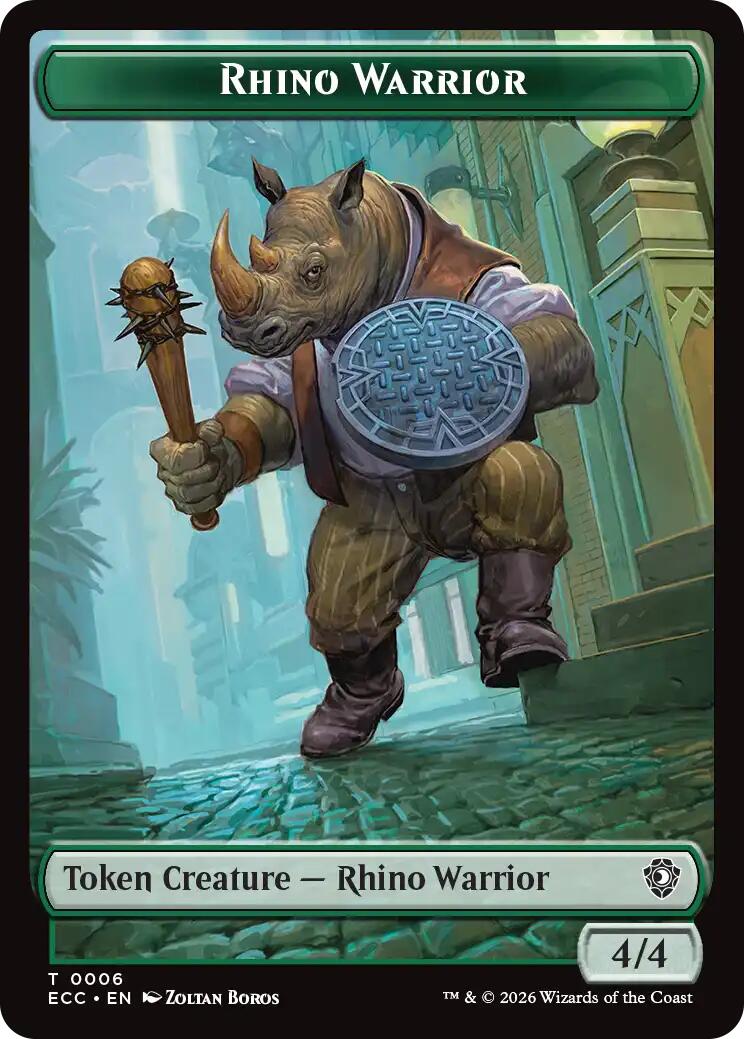 Rhino Warrior // Elemental (0010) Double-Sided Token [Lorwyn Eclipsed Tokens] | Exor Games Summserside