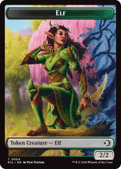 Elf // Treasure Double-Sided Token [Lorwyn Eclipsed Tokens] | Exor Games Summserside