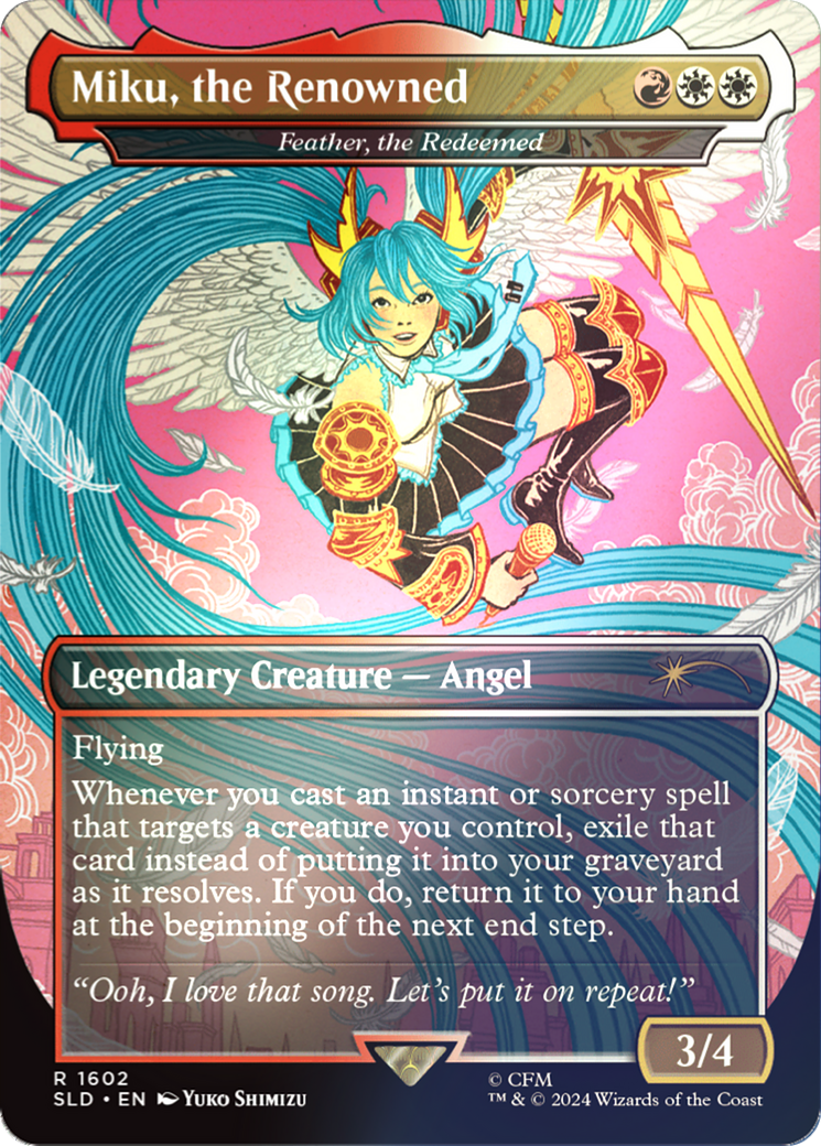 Miku, the Renowned - Feather, the Redeemed (Rainbow Foil) [Secret Lair Drop Series] | Exor Games Summserside