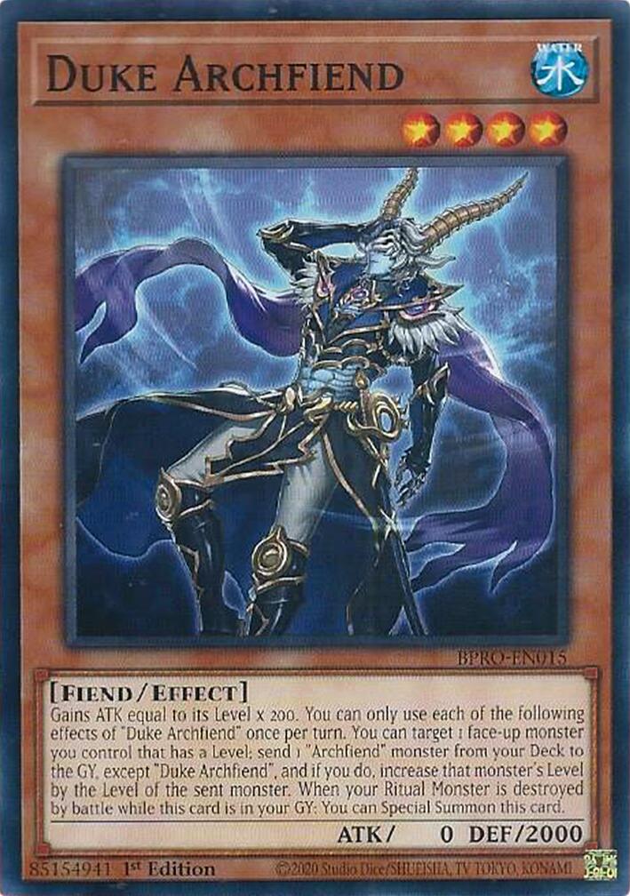 Duke Archfiend [BPRO-EN015] Common | Exor Games Summserside